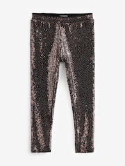 Bronze Animal Print Sequin Leggings (3-16yrs) - Image 7 of 9