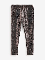Bronze Animal Print Sequin Leggings (3-16yrs) - Image 8 of 9
