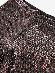 Bronze Animal Print Sequin Leggings (3-16yrs) - Image 9 of 9