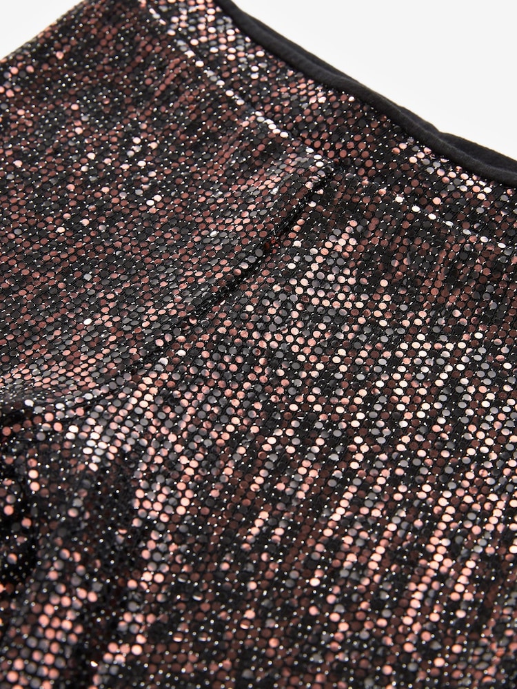 Bronze Animal Print Sequin Leggings (3-16yrs) - Image 9 of 9