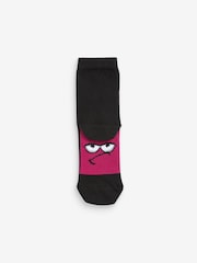 Black/ Bright Faces Cotton Rich Socks 7 Pack - Image 3 of 8
