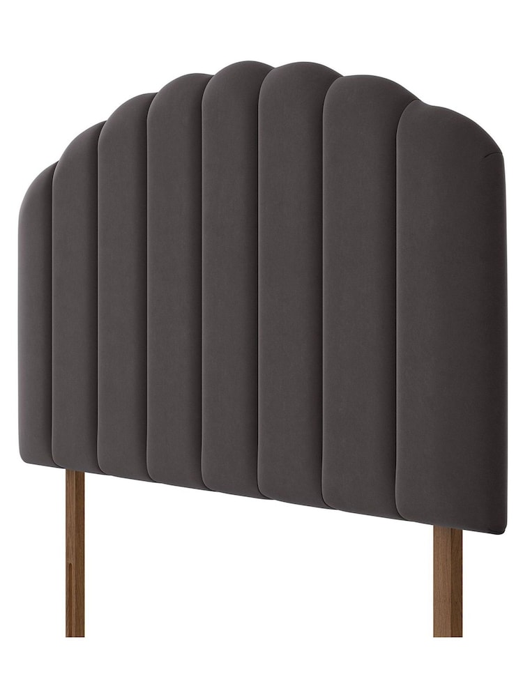 Silentnight Grey Merlin Luxury Velvet Headboard - Image 3 of 3
