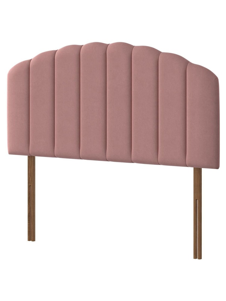 Silentnight Pink Merlin Luxury Velvet Headboard - Image 2 of 3