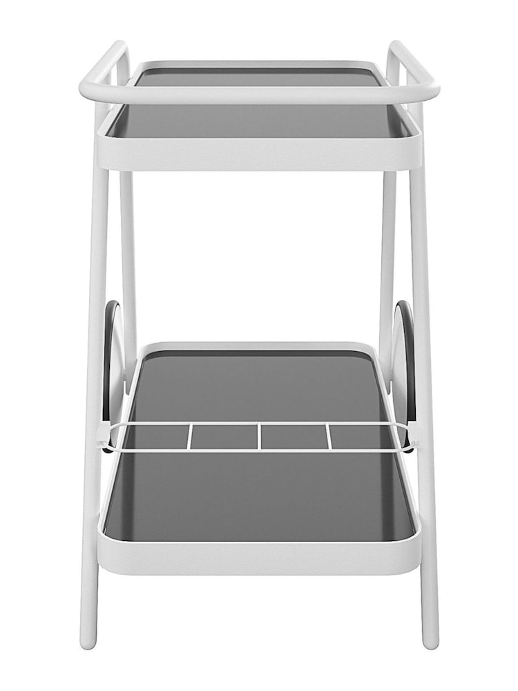 Novogratz White Outdoor Garden Barbie Bar Cart - Image 4 of 4 Novogratz White Outdoor Garden Barbie Bar Cart - Image 4 of 4