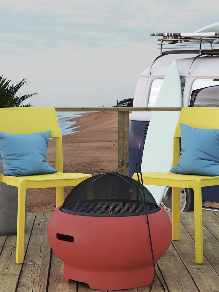 Novogratz Red Garden Outdoor Asher Fire Pit - Image 1 of 5