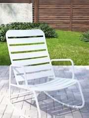 Novogratz White Roberta Outdoor Garden Rocking Chair - Image 1 of 5