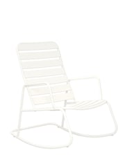 Novogratz White Roberta Outdoor Garden Rocking Chair - Image 2 of 5