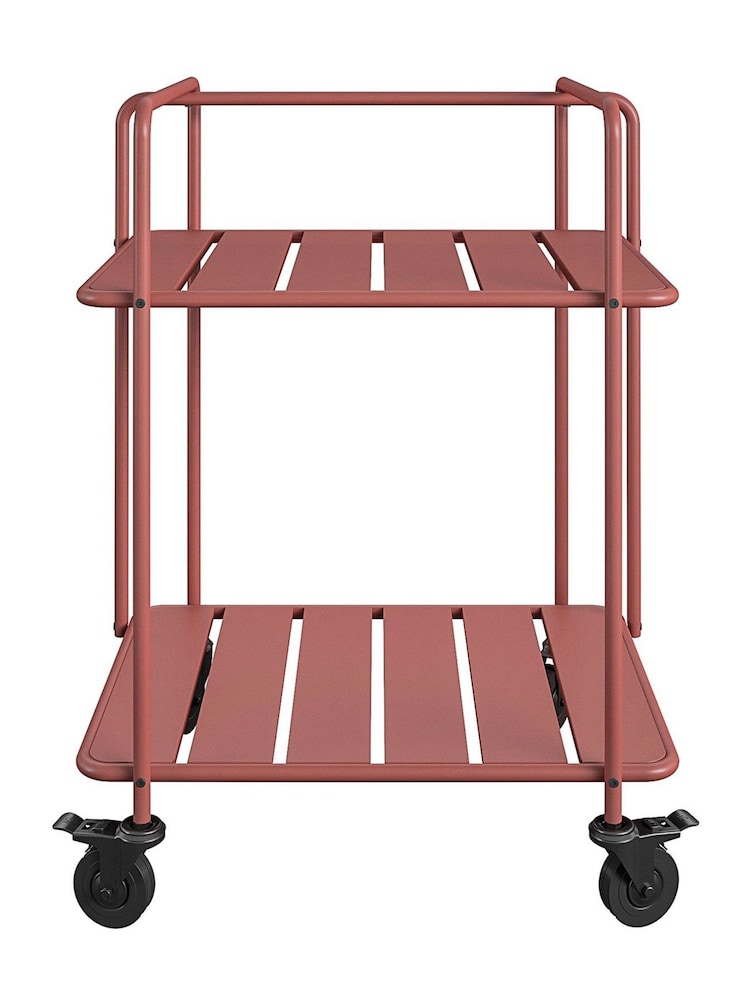 Novogratz Red Penelope Indoor And Outdoor Bar Cart - Image 2 of 5