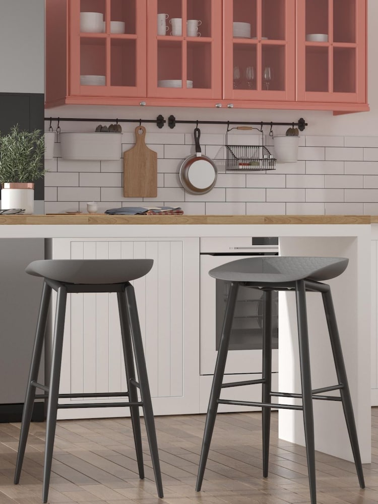 Novogratz Grey Riley Indoor and Outdoor Garden Bar Stools - Image 2 of 4