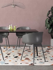 Novogratz Grey York 2 Pack Outdoor XL Garden Dining Chairs - Image 1 of 5
