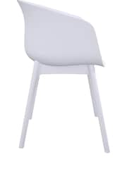 Novogratz White York 2 Pack Outdoor XL Garden Dining Chairs - Image 4 of 4
