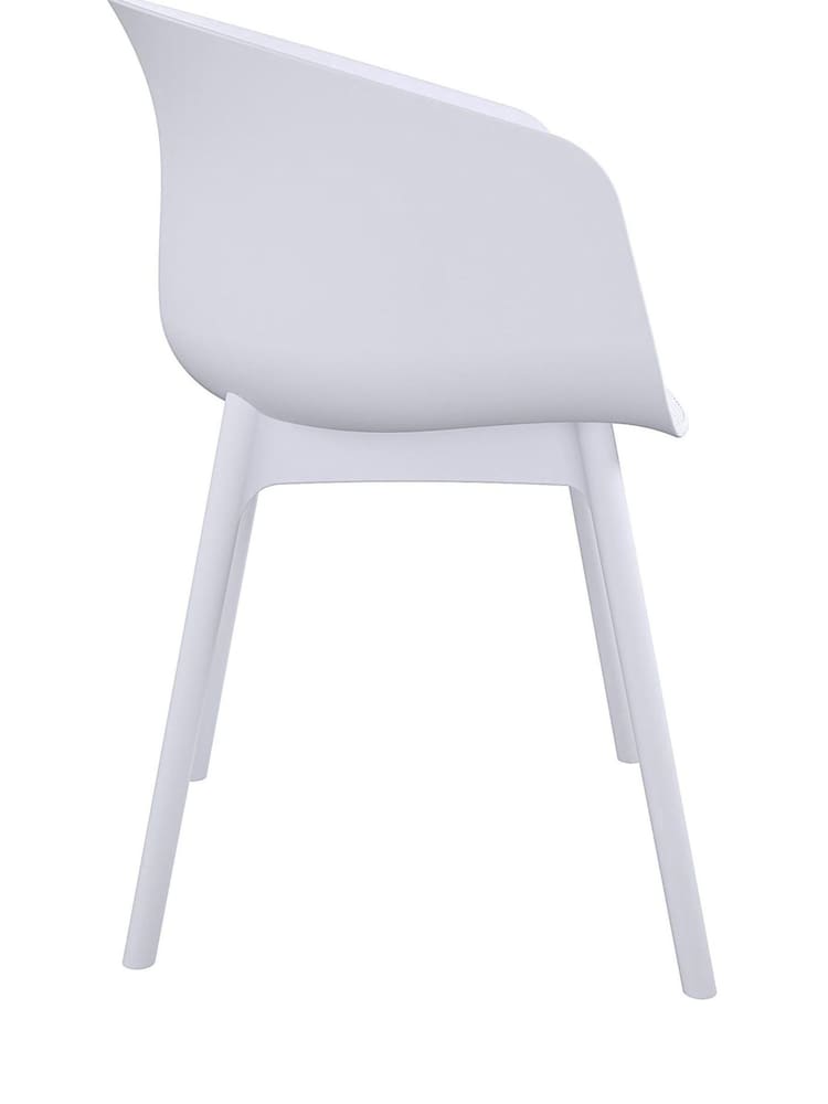 Novogratz White York 2 Pack Outdoor XL Garden Dining Chairs - Image 4 of 4