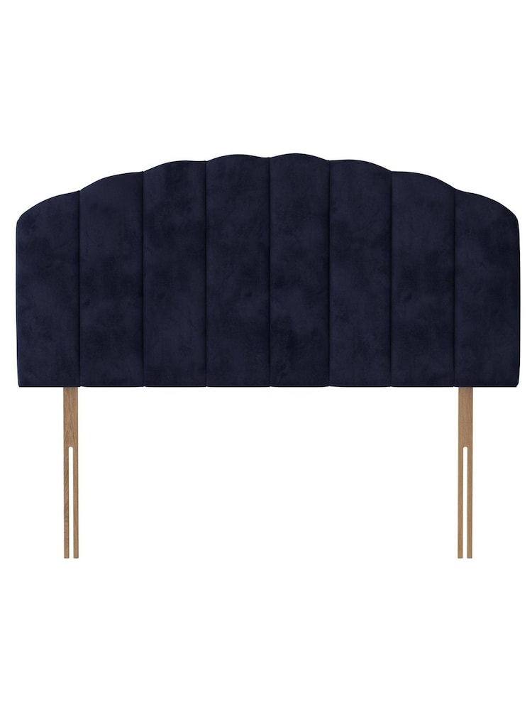 Silentnight Maritime Blue Merlin Luxury Velvet Headboard - Image 1 of 3