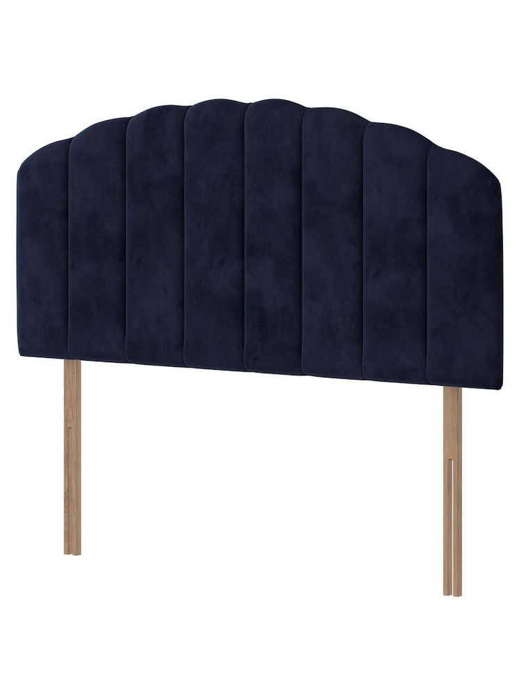 Silentnight Maritime Blue Merlin Luxury Velvet Headboard - Image 2 of 3