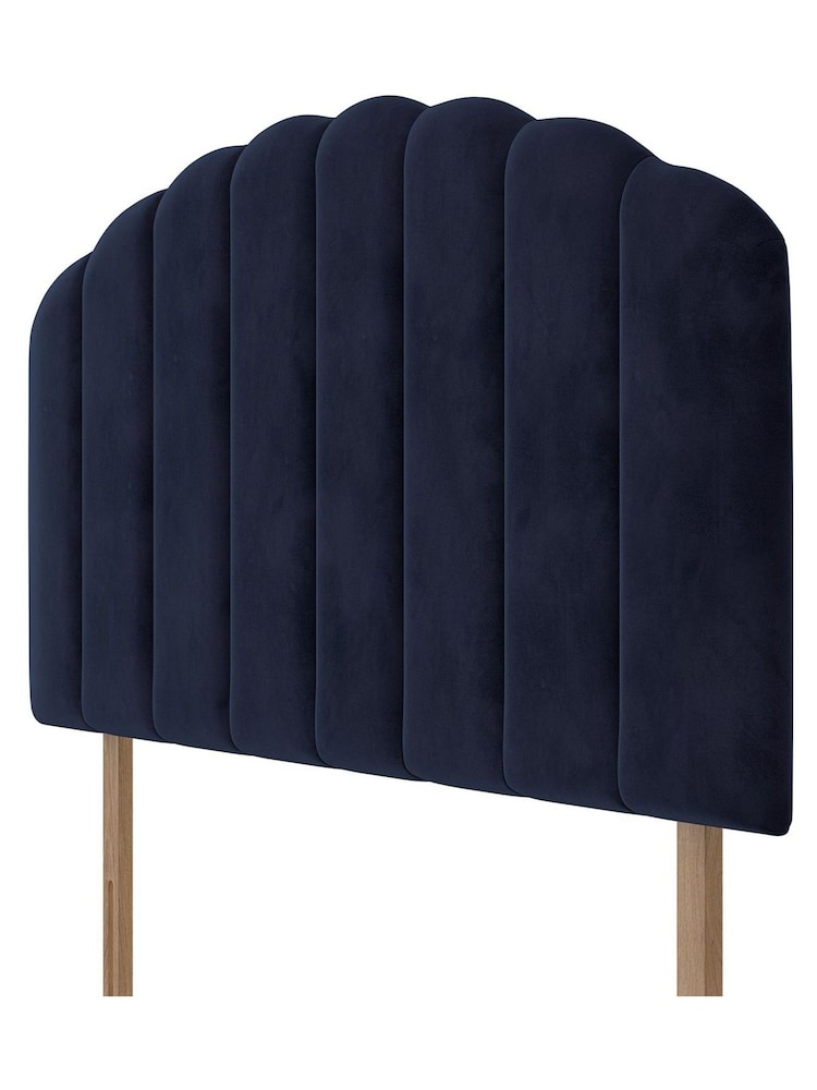 Silentnight Maritime Blue Merlin Luxury Velvet Headboard - Image 3 of 3