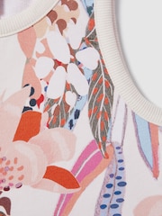 Reiss Pink Print Kemi 4-9 yrs Cotton Vest and Joggers Set - Image 4 of 5