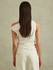 Reiss Ivory Dylan Ruched Off-The-Shoulder Top - Image 4 of 4