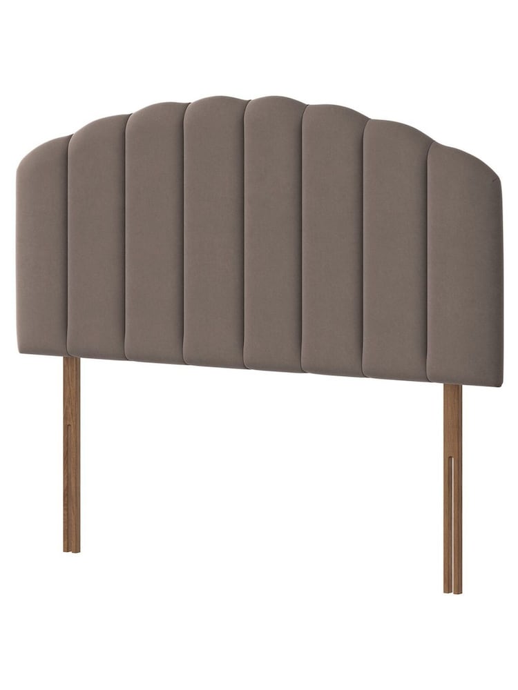 Silentnight Brown Merlin Luxury Velvet Headboard - Image 2 of 3