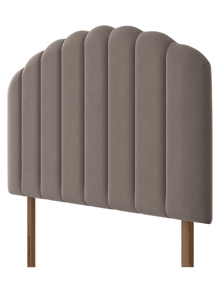 Silentnight Brown Merlin Luxury Velvet Headboard - Image 3 of 3