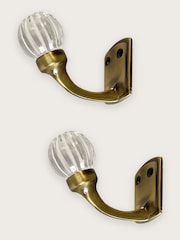 Laura Ashley Antique Brass Vivien Glass Hook Pair - Image 2 of 3