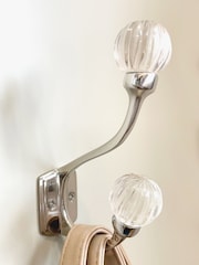 Laura Ashley Chrome Vivien Glass Double Hook - Image 2 of 4