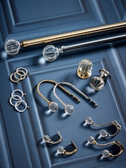Laura Ashley Chrome Vivien Glass Hook Pair - Image 3 of 3