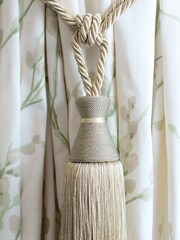 Laura Ashley Linen Verity Tassel Curtain Tieback - Image 2 of 3