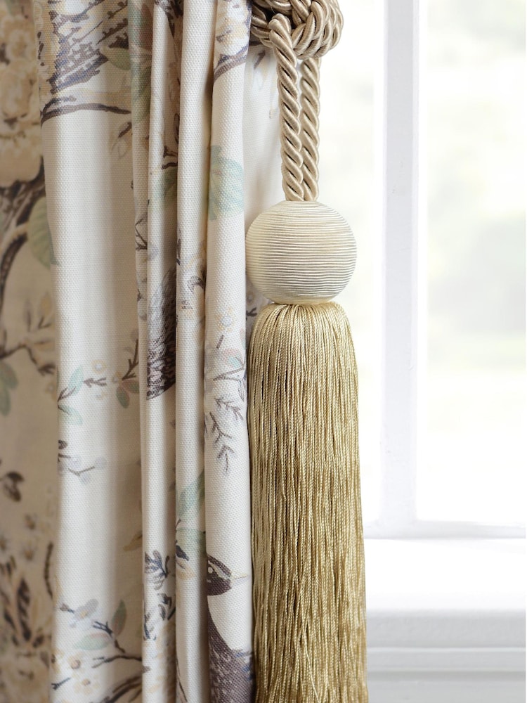 Laura Ashley Pale Gold Theodora Tassel Curtain Tie Back - Image 1 of 4