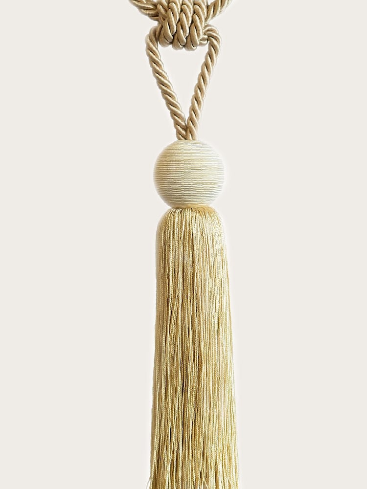 Laura Ashley Pale Gold Theodora Tassel Curtain Tie Back - Image 4 of 4