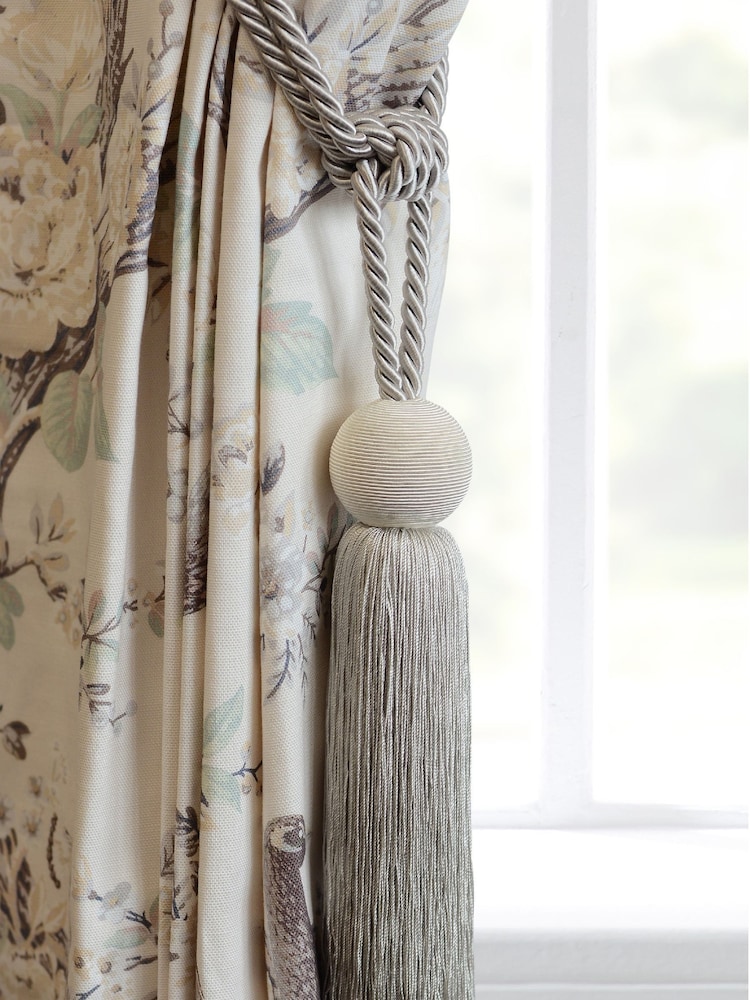 Laura Ashley Dove Grey Theodora Tassel Curtain Tie Back - Image 1 of 4