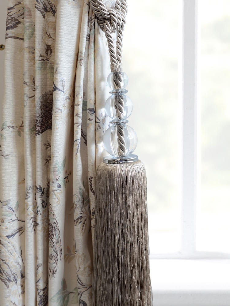 Laura Ashley Truffle Selby Resin Tassel Curtain Tieback - Image 1 of 3