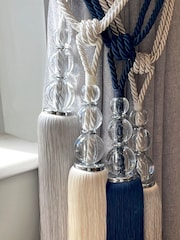 Laura Ashley Truffle Selby Resin Tassel Curtain Tieback - Image 2 of 3