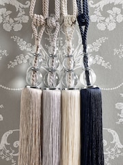 Laura Ashley Silver Selby Resin Tassel Curtain Tieback - Image 3 of 3
