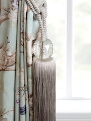 Laura Ashley Dove Grey Loren Glass Tassel Curtain Tieback - Image 1 of 4