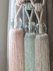 Laura Ashley Blush Loren Glass Tassel Curtain Tieback - Image 2 of 4
