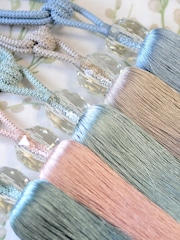 Laura Ashley Blush Loren Glass Tassel Curtain Tieback - Image 3 of 4