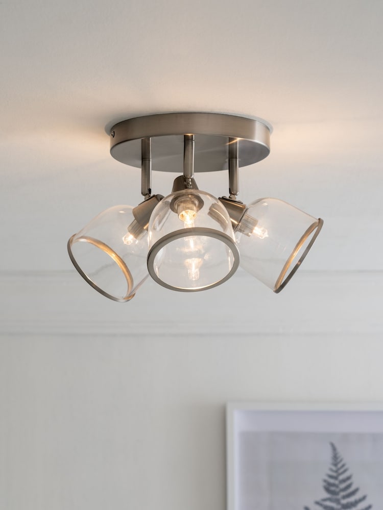 Brushed Chrome Gloucester Spot 3 Light Ceiling - Image 1 of 6