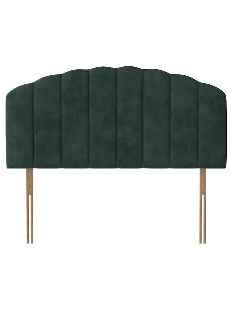 Silentnight Rainforest Green Merlin Luxury Velvet Headboard - Image 1 of 3