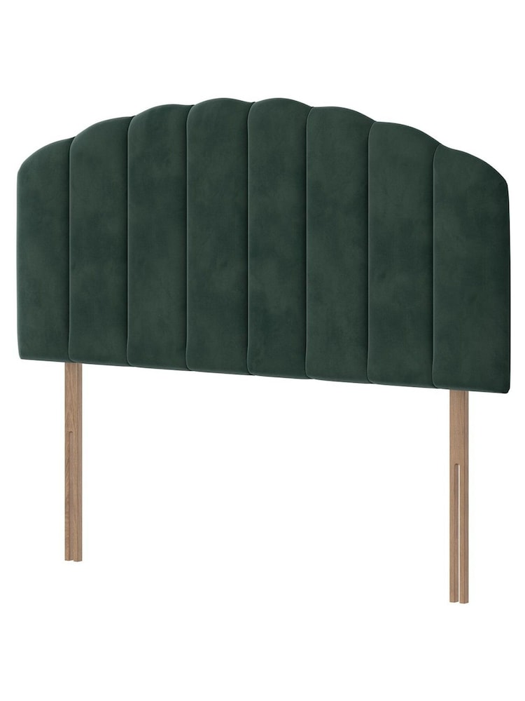 Silentnight Rainforest Green Merlin Luxury Velvet Headboard - Image 2 of 3