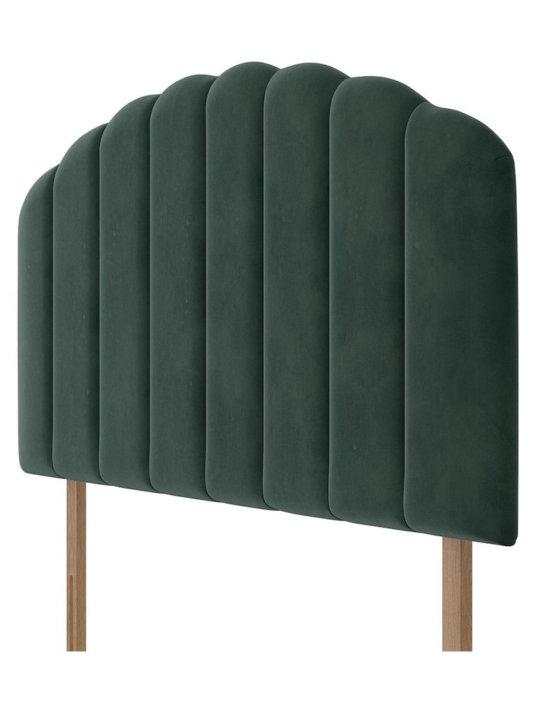 Silentnight Rainforest Green Merlin Luxury Velvet Headboard - Image 3 of 3