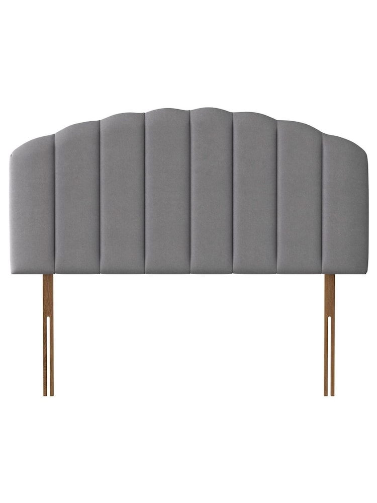 Silentnight Silver Merlin Luxury Velvet Headboard - Image 1 of 3