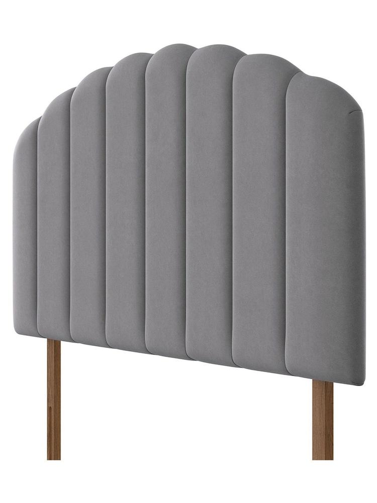 Silentnight Silver Merlin Luxury Velvet Headboard - Image 3 of 3