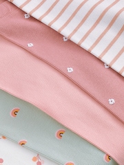 rožnata Ditsy - Ženski jersey gamaše 5 paket (3mths-7yrs) - Slika 3 iz 3