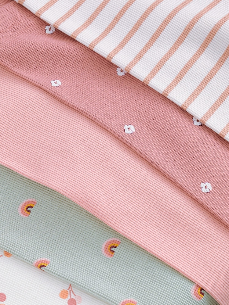 Rosa Blümchen - Leggings aus geripptem Jersey im 5er Pack (3Monate–7Jahre) - Bild 3 von 3 Rosa Blümchen - Leggings aus geripptem Jersey im 5er Pack (3Monate–7Jahre) - Bild 3 von 3