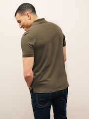 أخضر زيتوني - قميص بولو بتصميم كلاسيكي من القطن 100% من ‪Barbour®‬ - صورة 3 من 8