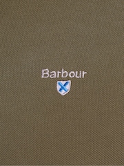 أخضر زيتوني - قميص بولو بتصميم كلاسيكي من القطن 100% من ‪Barbour®‬ - صورة 7 من 8