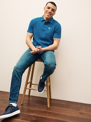 أزرق Lyons - قميص بولو بتصميم كلاسيكي من القطن 100% من ‪Barbour®‬ - صورة 2 من 7