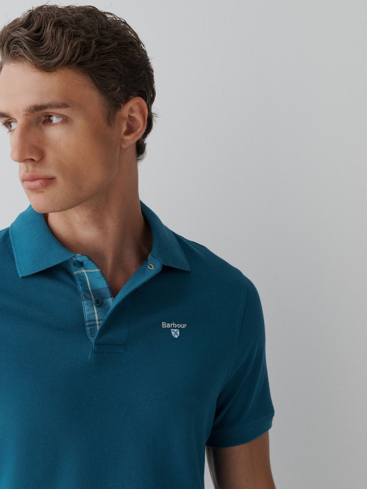 Barbour® Lyons Blue Short Sleeve Classic Polo Shirt - Image 5 of 5 Barbour® Lyons Blue Short Sleeve Classic Polo Shirt - Image 5 of 5