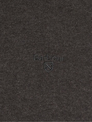Barbour® Charcoal Mens 100% Cotton Pima Crew Neck Cotton Jumper - Image 6 of 6