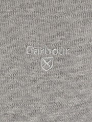 Barbour® Grey Mens 100% Cotton Pima Crew Neck Cotton Jumper - Image 6 of 7